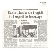 Faccia a faccia con i registi tra i segreti del backstage
