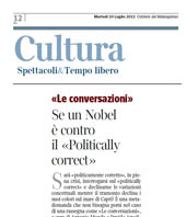 Se un Nobel ÃÂ¨ contro il Politically correct